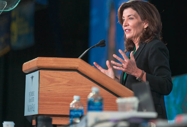 Photo of Gov. Hochul at the 2021 PEF Convention