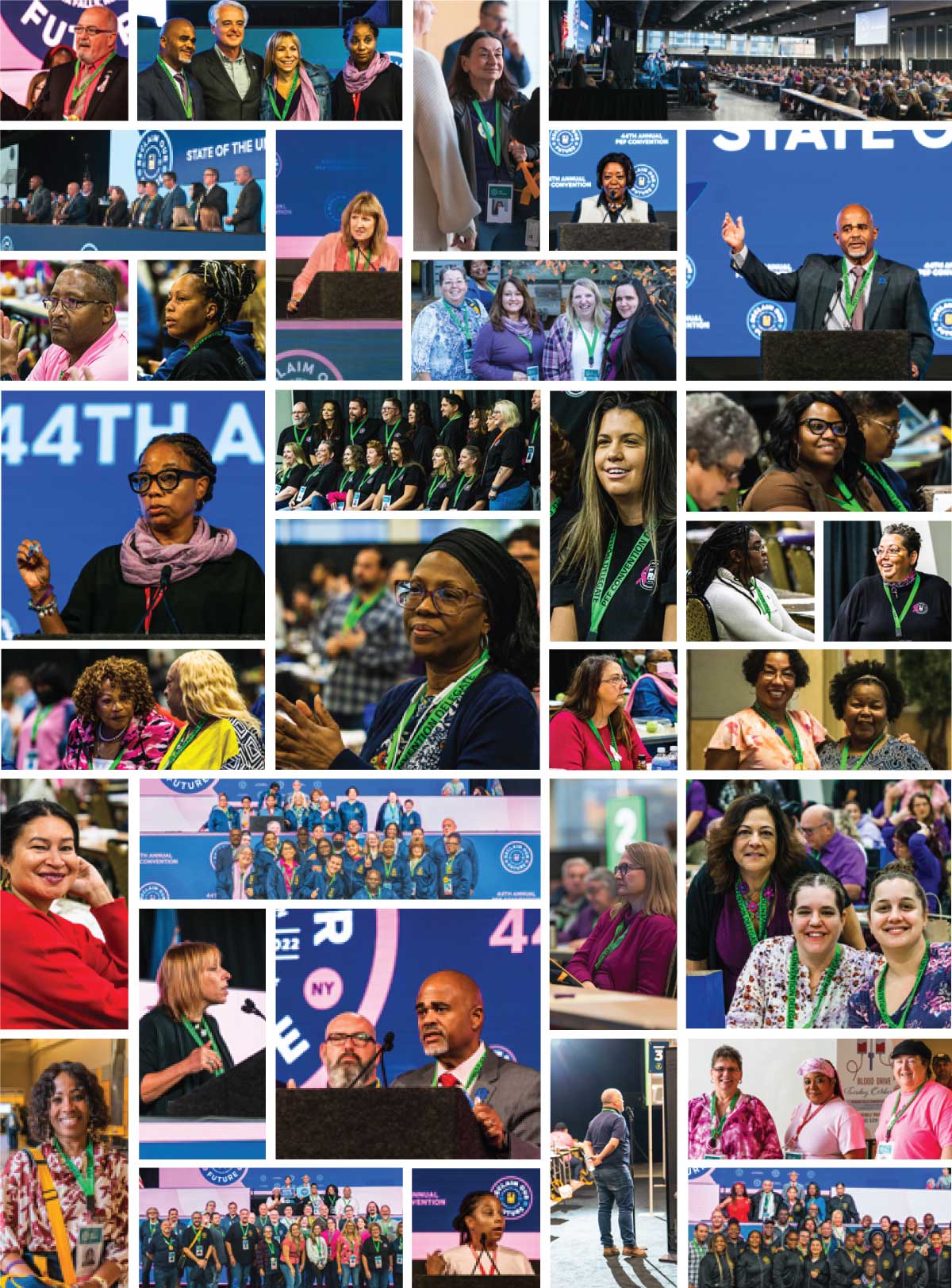 Grid of photos highlighting the 2022 PEF Convention