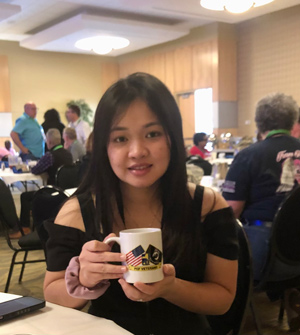 PEF delegates attending the annual Veterans Committee Luncheon at the union’s convention in Niagara Falls each received a mug designed and made for them by MiMi, a friend and guest of PEF Trustee Christopher Buman, who is a military veteran.