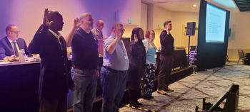 The quarterly PEF Executive Board meeting is underway in Syracuse and six new board members were sworn-in at the start of the two-day meeting. Welcome to E-Board Tanya Oliver, Stephen Powers, Christopher Jordan, Tamara Martin, Mamadou Diallo, and William Ferguson!