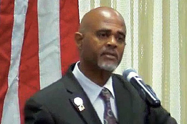 PEF President Wayne Spence speaks at the 9/11 Remembrance Ceremony at the Department of Taxation and Finance in New York City on Sept. 11, 2023.