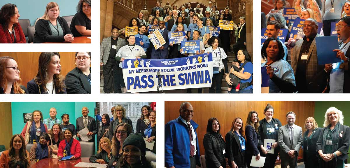 PEF social workers join National Association of Social Workers for lobby day in Albany 