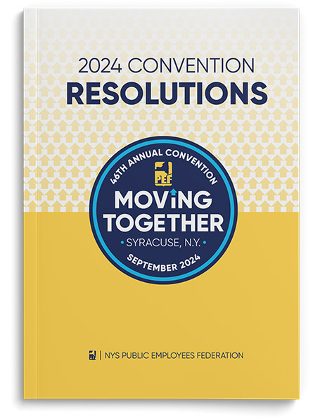 PEF Convention Resolutions Cover Art