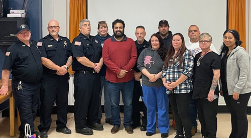 Contributed photo Mr. Najeed Haider thanked Sunmount DDSO staff who helped save his life, including Joe Bradley, Roger Vaillancourt, Merlin Lewis, Star Farnsworth, Mark Stave, Royce Cole, Wayne Lapierre, Crystal Crosbie, Ashley Larocque, Kim Leach, Nkechinyere (Chi Chi) Sloan, and Nicole White (not pictured). 