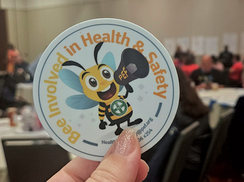 Health and Safety Bee Sticker 