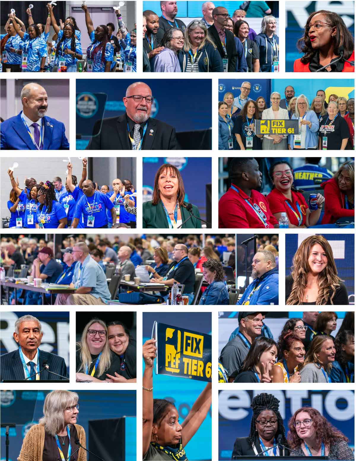 Grid of convention photos