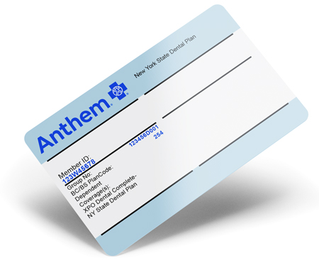 New Anthem Dental Plan. Image of Dental Plan Card