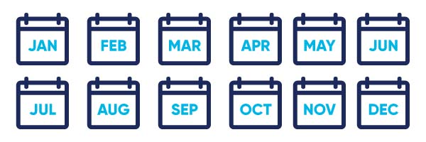 Calendar Icons - All months 