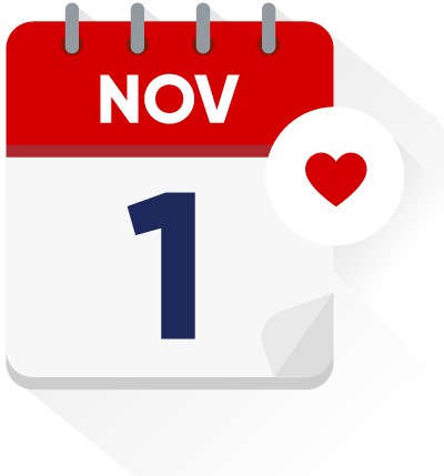 November 1 Calendar Icon