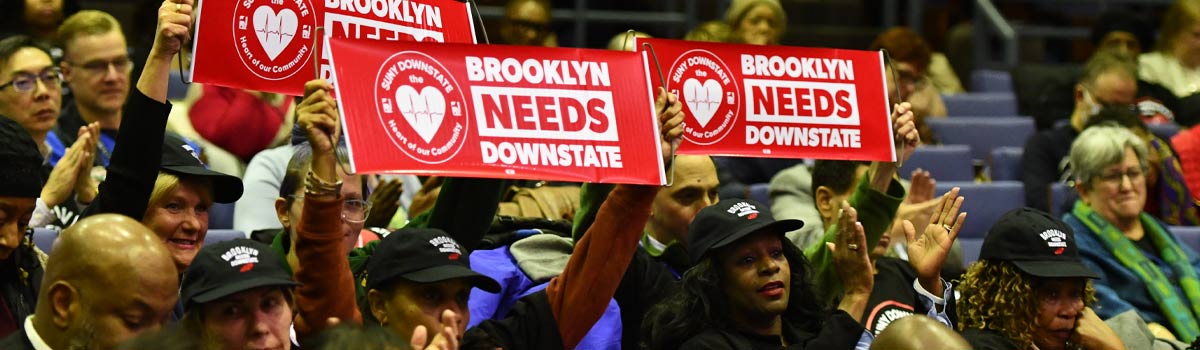 Over the past year, unions, community members and staff at SUNY Downstate have worked to deliver on a promise to keep Downstate open for the people of Brooklyn and New York. In January 2024, the SUNY Chancellor announced plans to “transform” the hospital by moving many of its services to Kings County hospital just across the street.   Thanks to the efforts of unions like PEF and UUP, as well as a strong showing from NYC-area clergy and the community, the state backed off that plan last year and the Governor established an advisory board to review findings and come up with a plan to imagine the future of Downstate. 