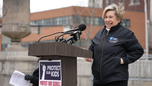 PEF, AFT, NYSUT rally to ‘Protect Our Kids’