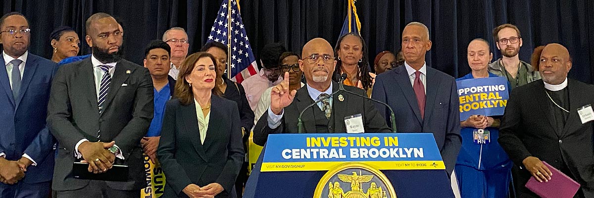 President Spence joins Governor to celebrate $1.1 billion investment in SUNY Downstate