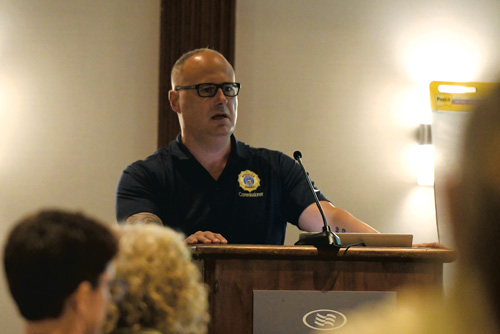 Martuscello at the podium