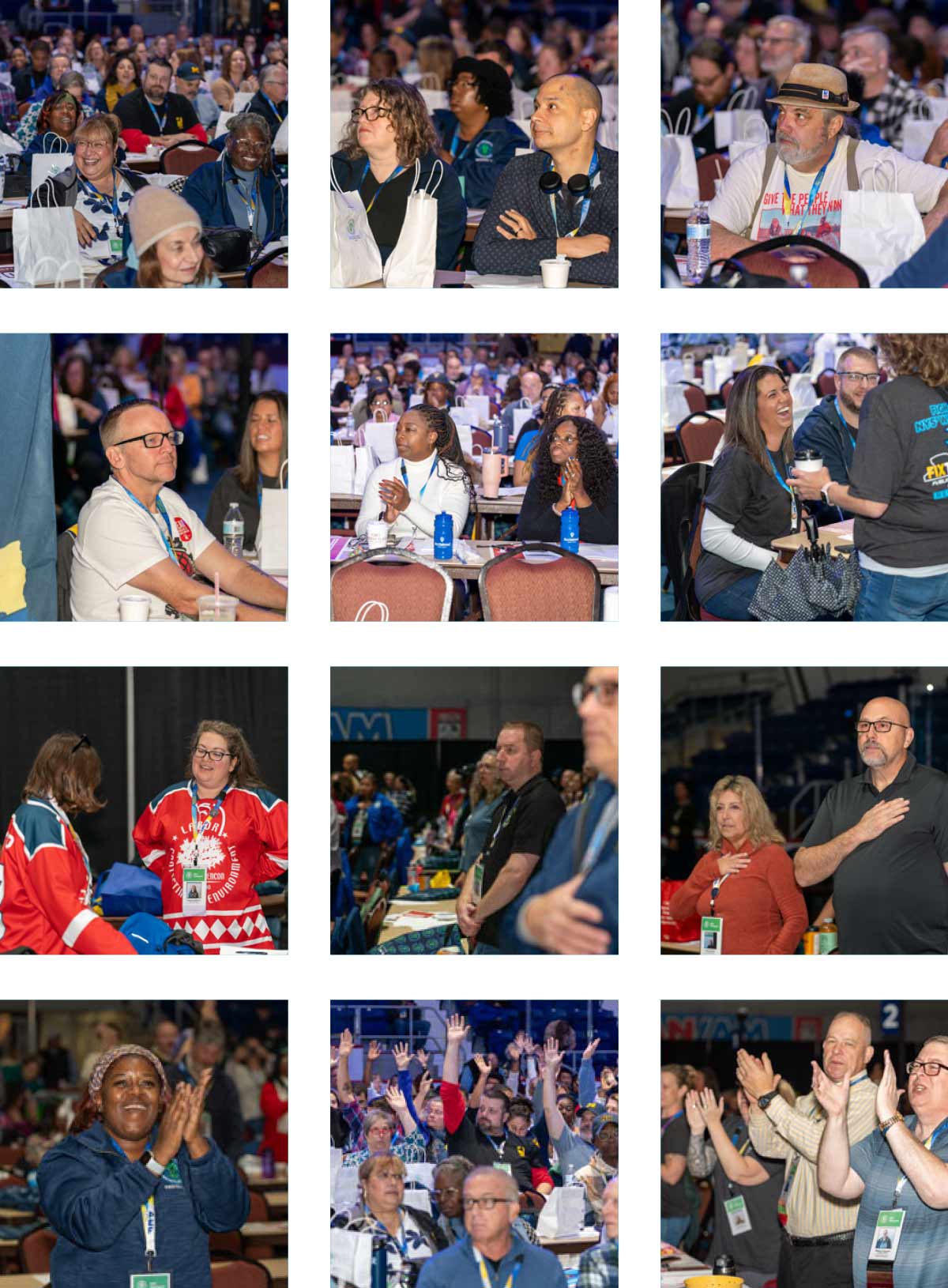 Grid of delegates from the 2025 PEF Convention