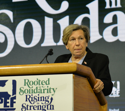 Randi Weingarten, the president of the American Federation of Teachers (AFT)